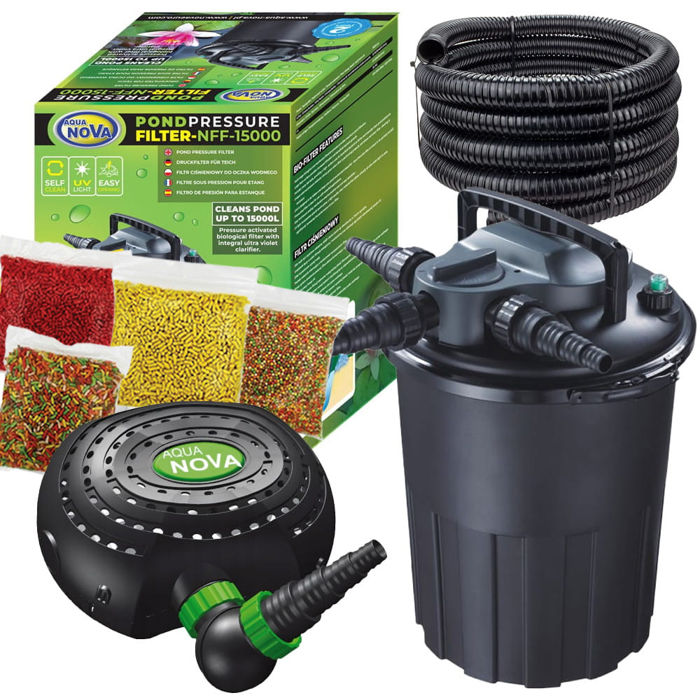 Zestaw SET 28 filtr NFF-15000 pompa NFPX-10000l/h lampa UV do oczka stawu